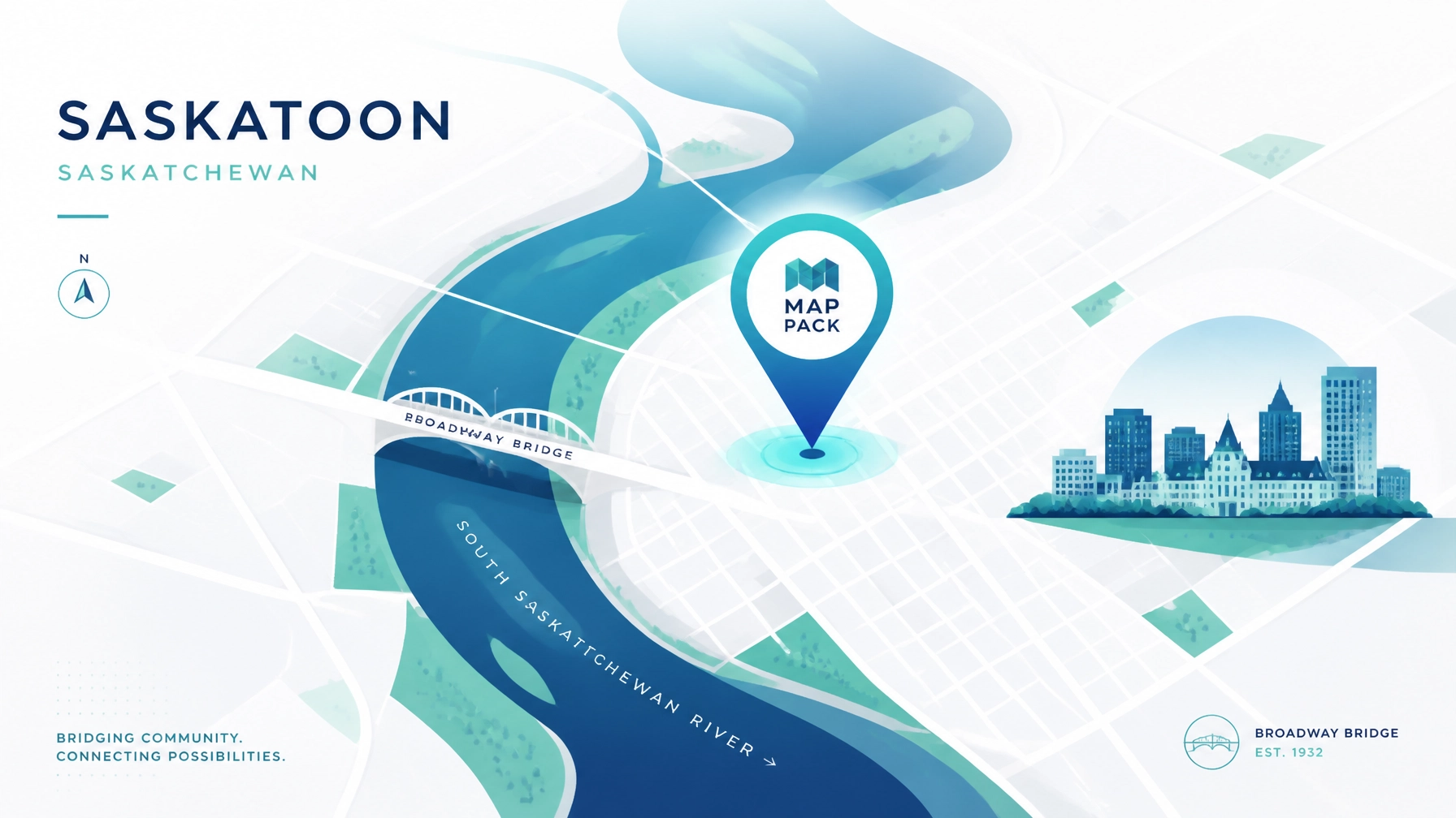 Saskatoon business missing from the Google Map Pack on a mobile search local visibility illustration